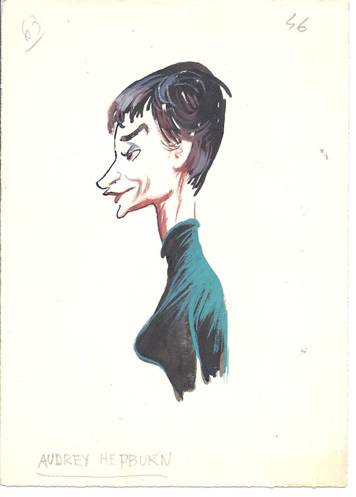Audry Hepburn (disegno, opera isolata) - ambito italiano (sec. XX)