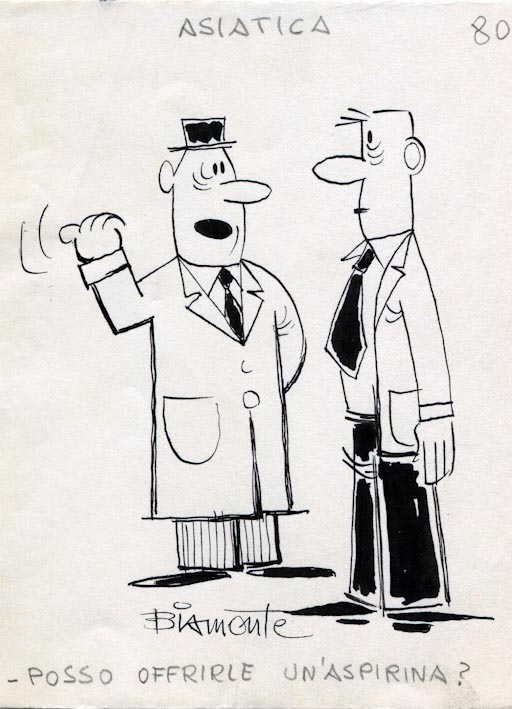 Asiatica, Figure maschili (disegno, opera isolata) di Biamonte Ermanno (attribuito) (sec. XX)