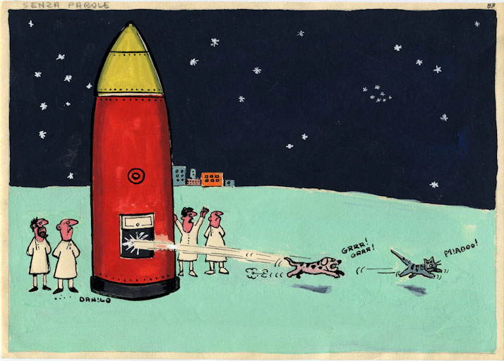 Figure maschili (disegno, opera isolata) di Aquisti Danilo (attribuito) (sec. XX)