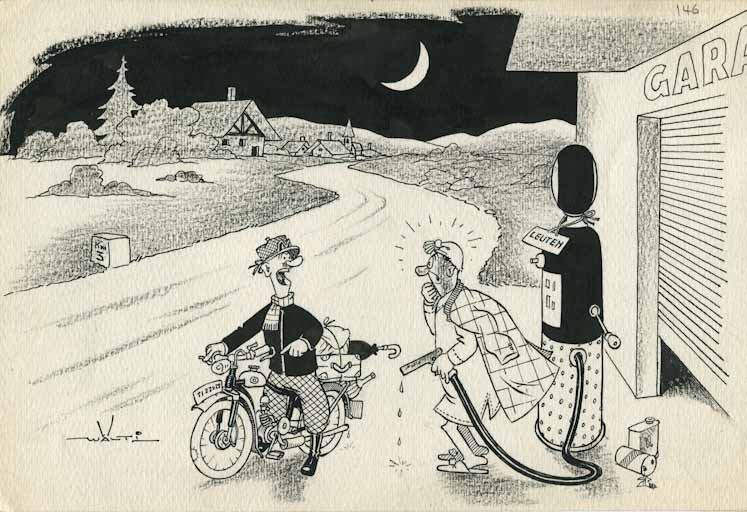 Il pieno, Figure maschili (disegno, opera isolata) di Walter Faccini detto Walti (attribuito) (sec. XX)