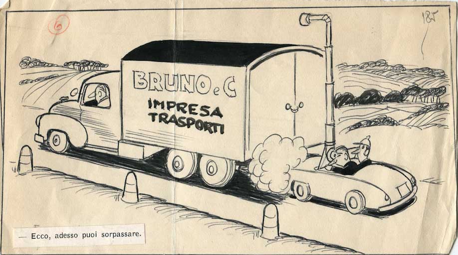 Il sorpasso, Figure maschili (disegno, opera isolata) - ambito italiano (sec. XX)