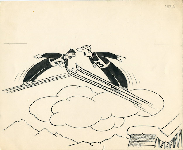 Errore di numero, Figure maschili (disegno, opera isolata) di Walter Faccini detto Walti (attribuito) (sec. XX)