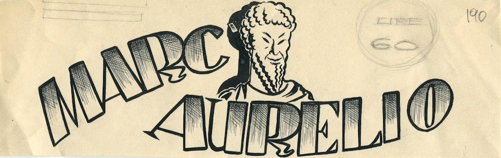 Testata del Marc'Aurelio (disegno, opera isolata) - ambito italiano (sec. XX)