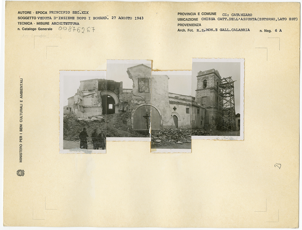 Calabria - Catanzaro - Chiesa di Santa Teresa dell''Osservanza (positivo, insieme) di Regia Soprintendenza ai monumenti e gallerie di Calabria (XX)