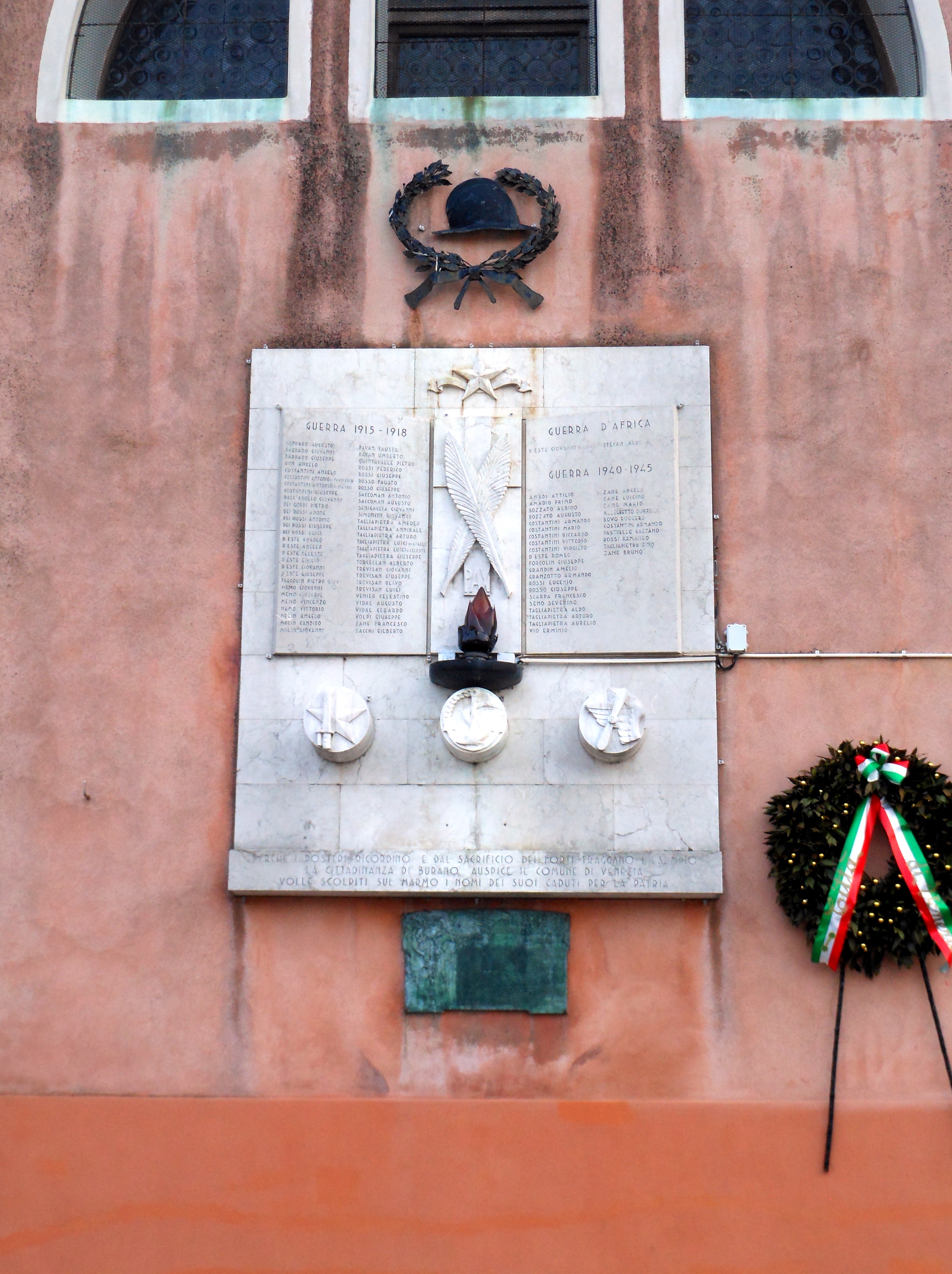 soggetto assente (lapide commemorativa ai caduti) - ambito veneziano (sec. XX)