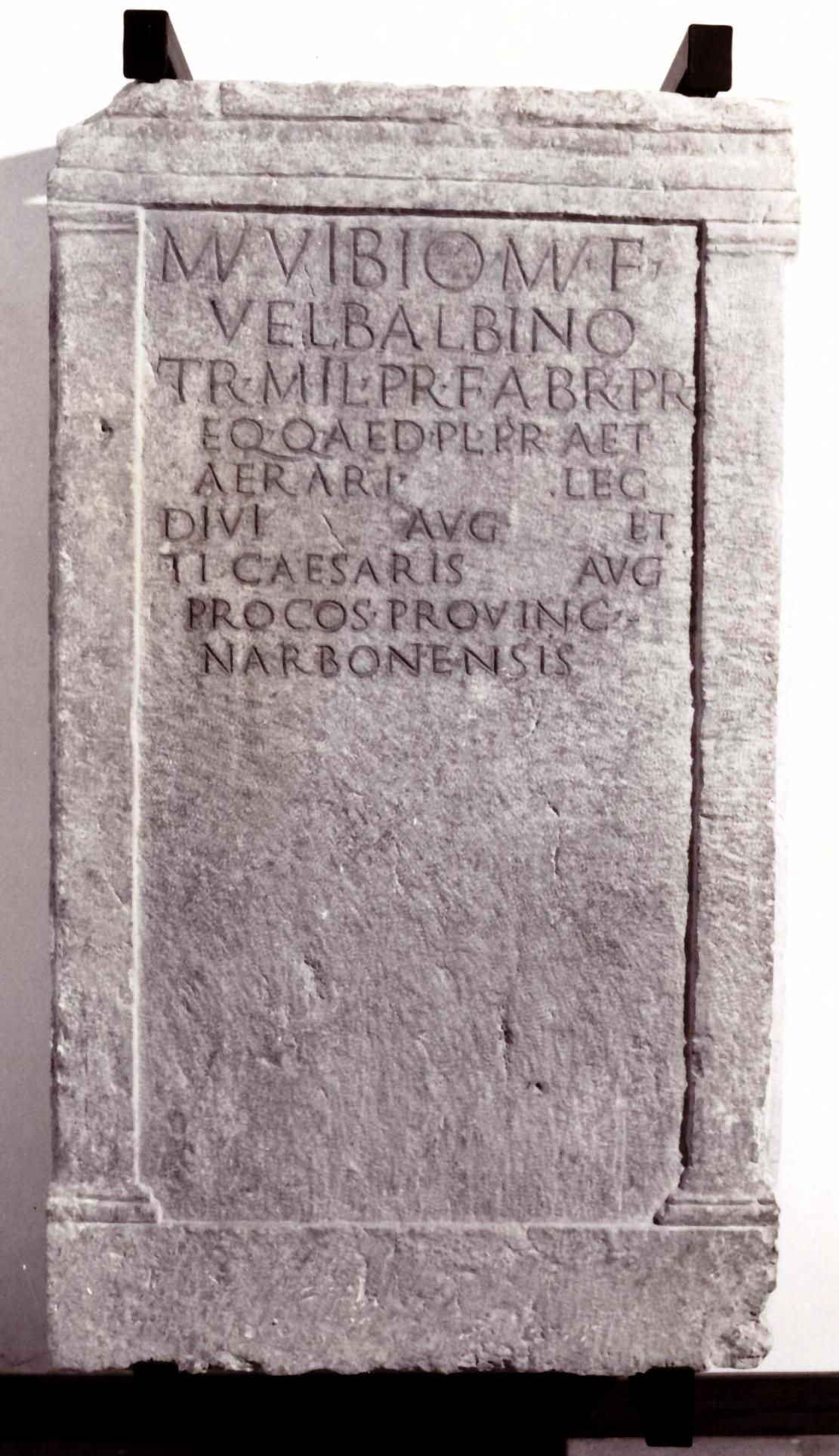 stele, epigrafica (prima metà sec. I sec. d. C)