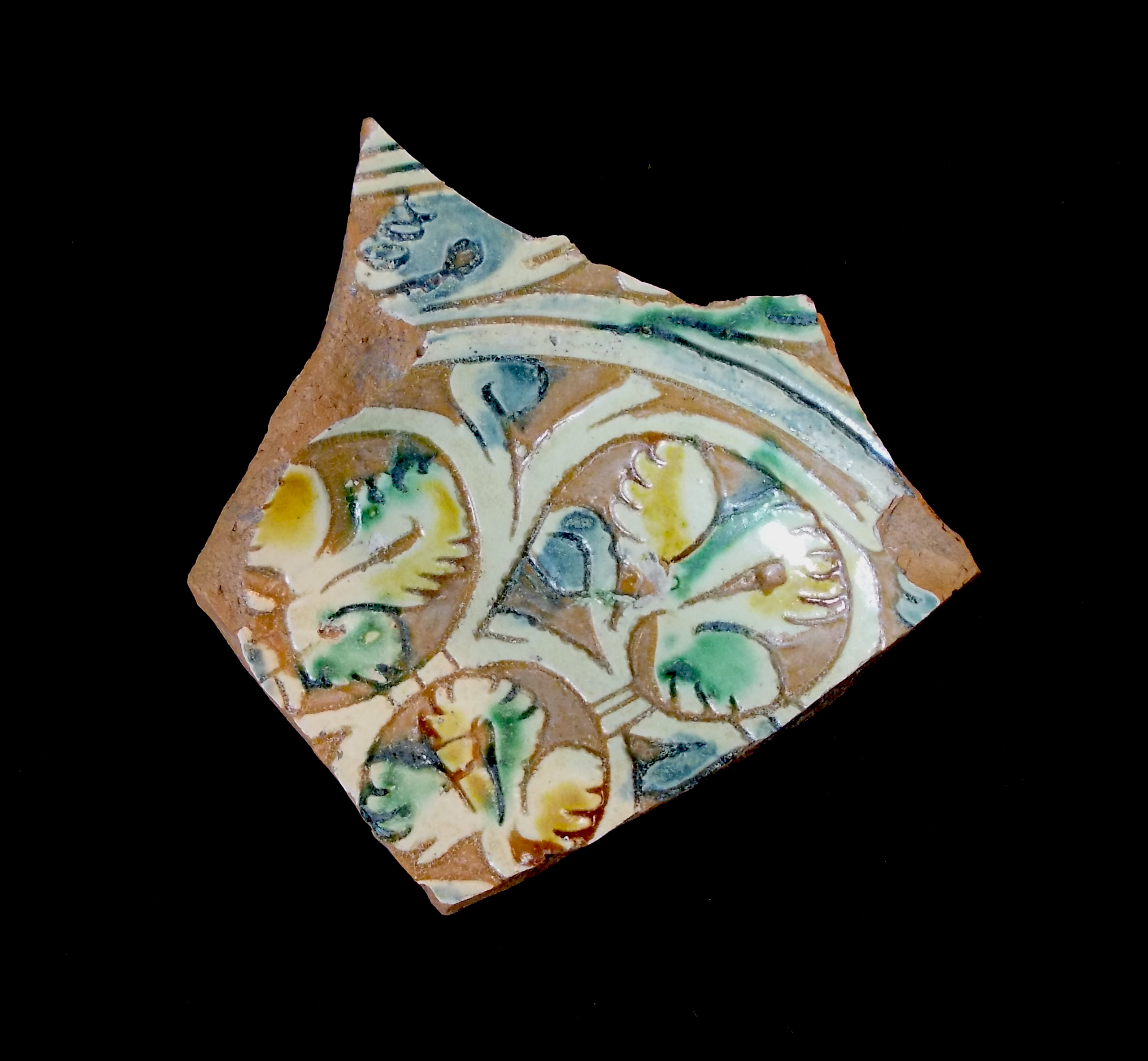 piatto, frammento - manifattura pisana (XVI-XVII)