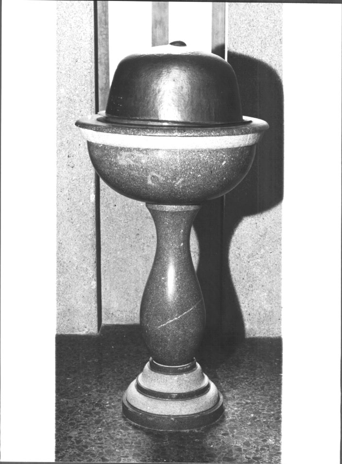 fonte battesimale - a fusto - ambito Italia nord-orientale (sec. XIX)