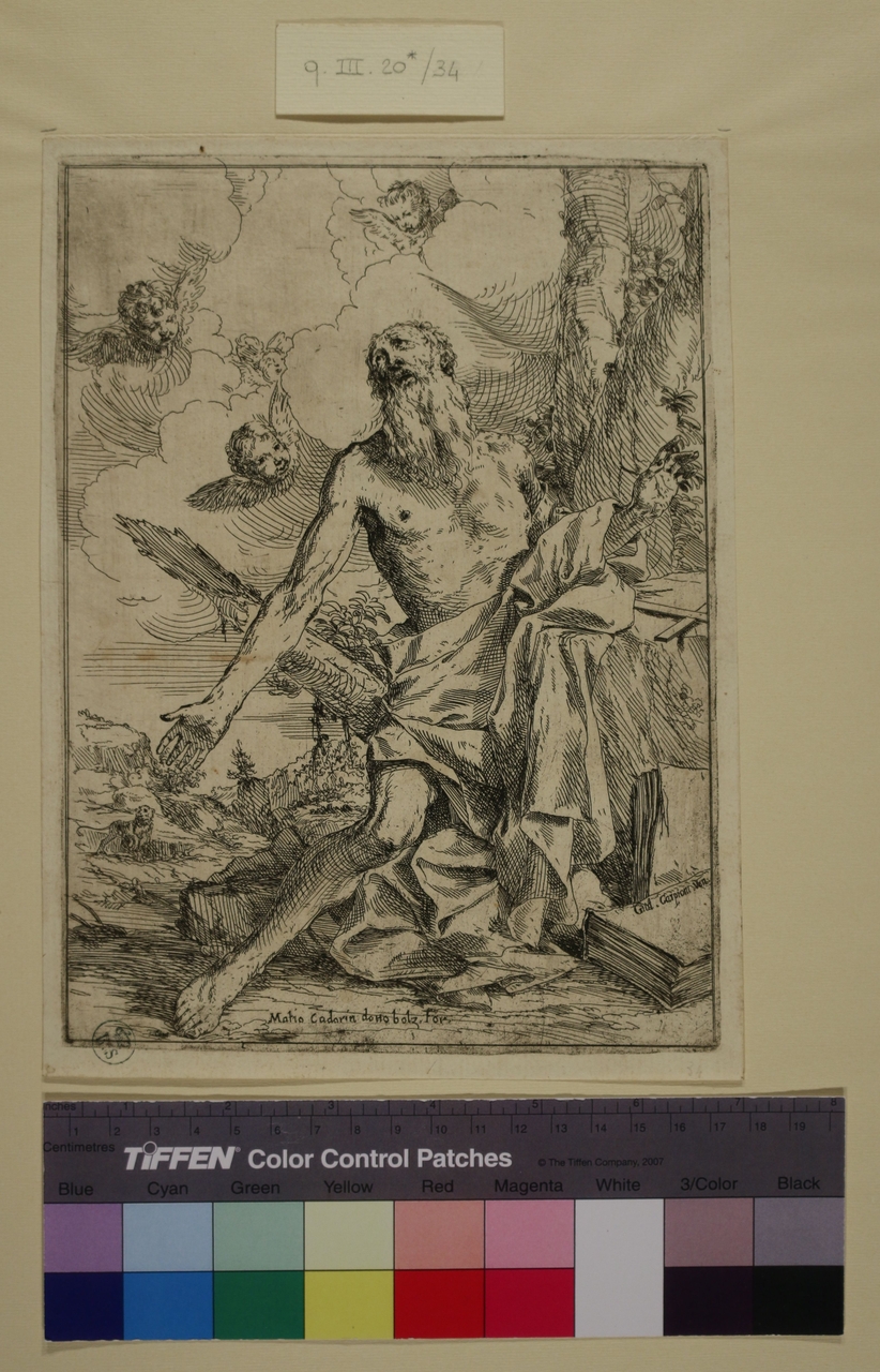 San Gerolamo, San Gerolamo (stampa) di Giulio Carpioni (metà sec. XVII)
