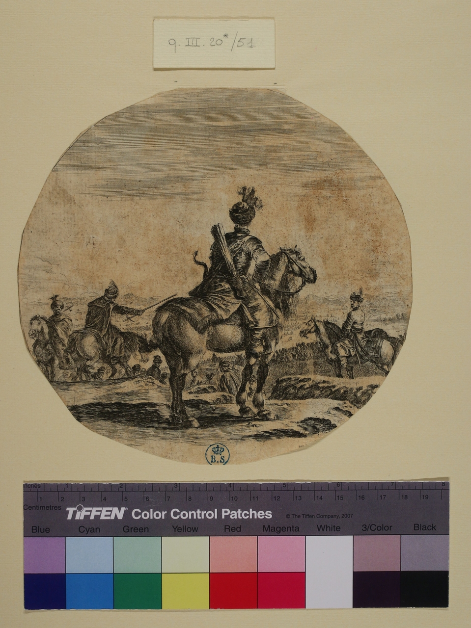 Cavaliere polacco, Cavaliere polacco (stampa tagliata) di Stefano Della Bella (metà sec. XVII)