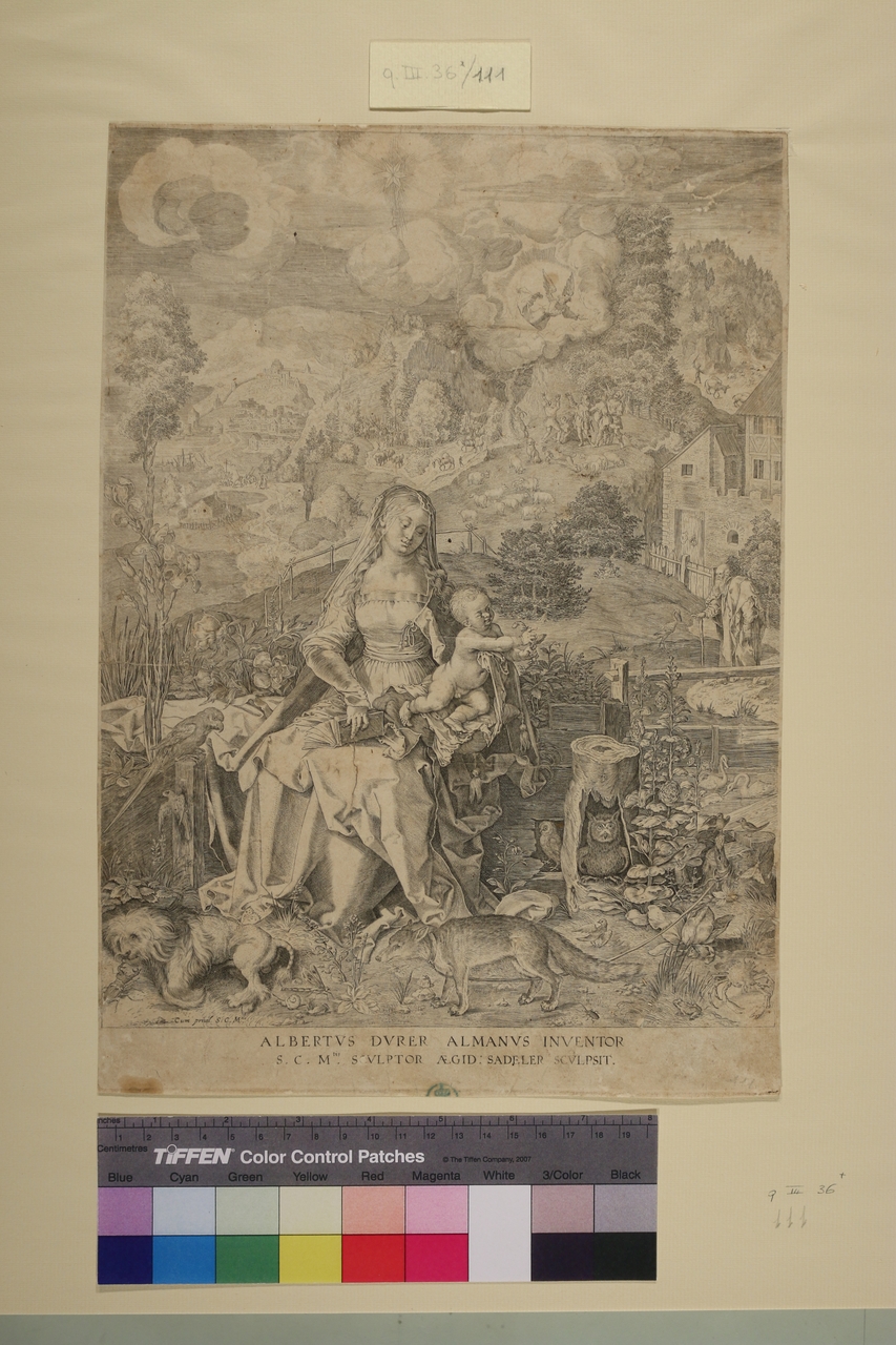 Savra famiglia (stampa smarginata) di Aegidius Sadeler (sec. XVII)