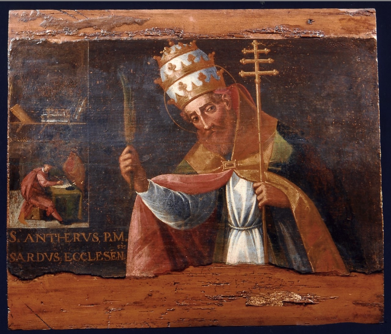 San Antero papa (dipinto) - ambito sardo (ultimo quarto XVI)