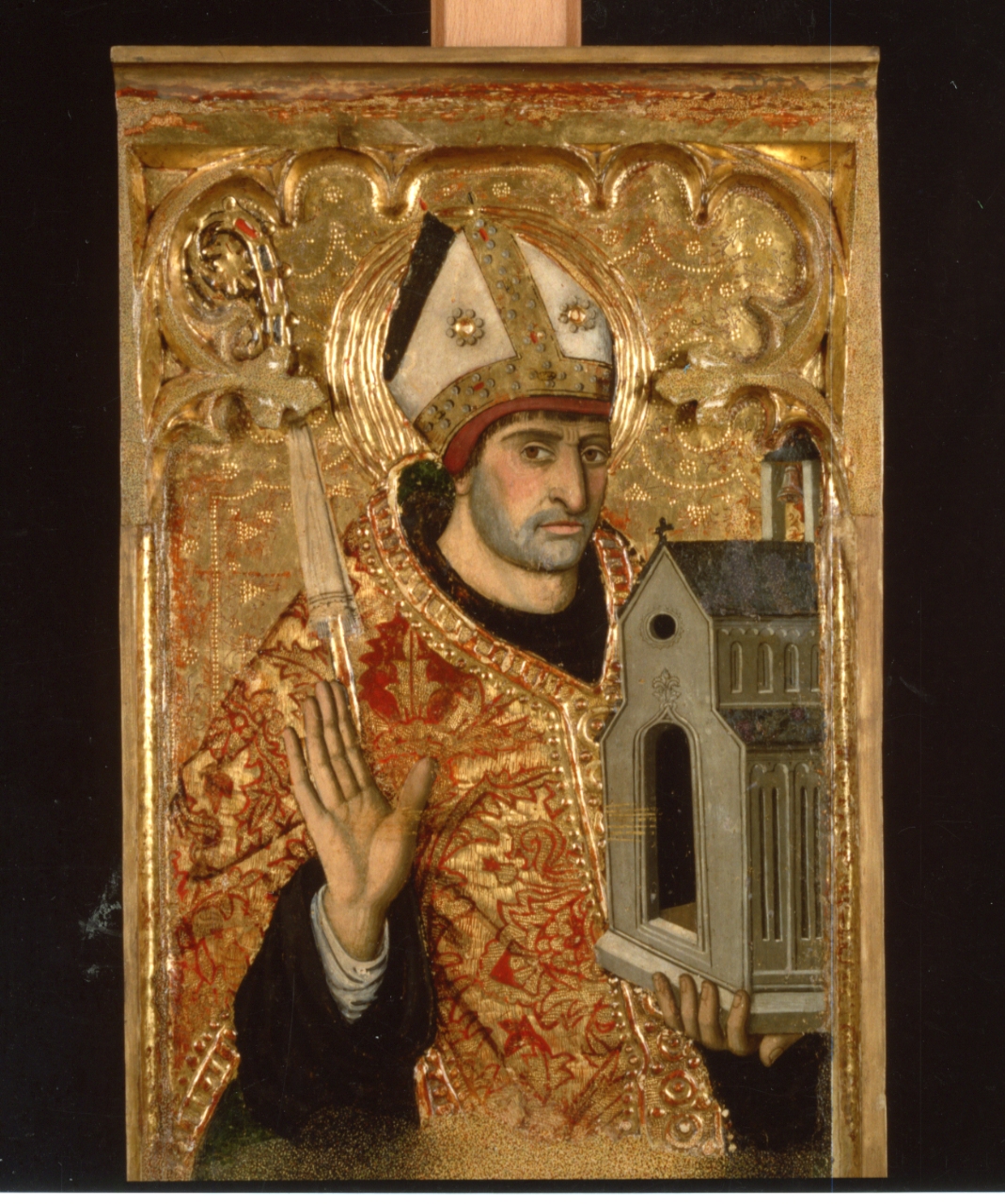 Sant'Agostino vescovo (scomparto di predella, elemento d'insieme) - ambito sardo (fine XV)