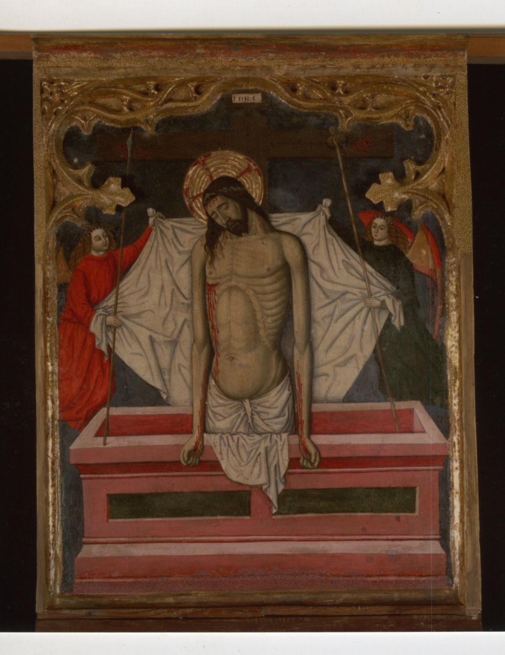 Cristo in pietà (scomparto di predella, elemento d'insieme) - ambito sardo (fine XV)