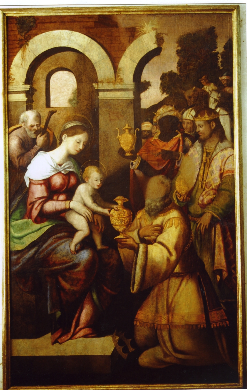 Adorazione dei Re Magi (dipinto) - ambito Italia centro-meridionale (fine XVI)