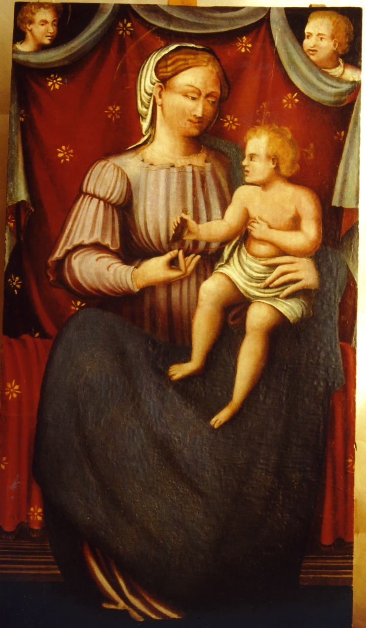 Madonna con bambino in trono (scomparto di polittico, elemento d'insieme)