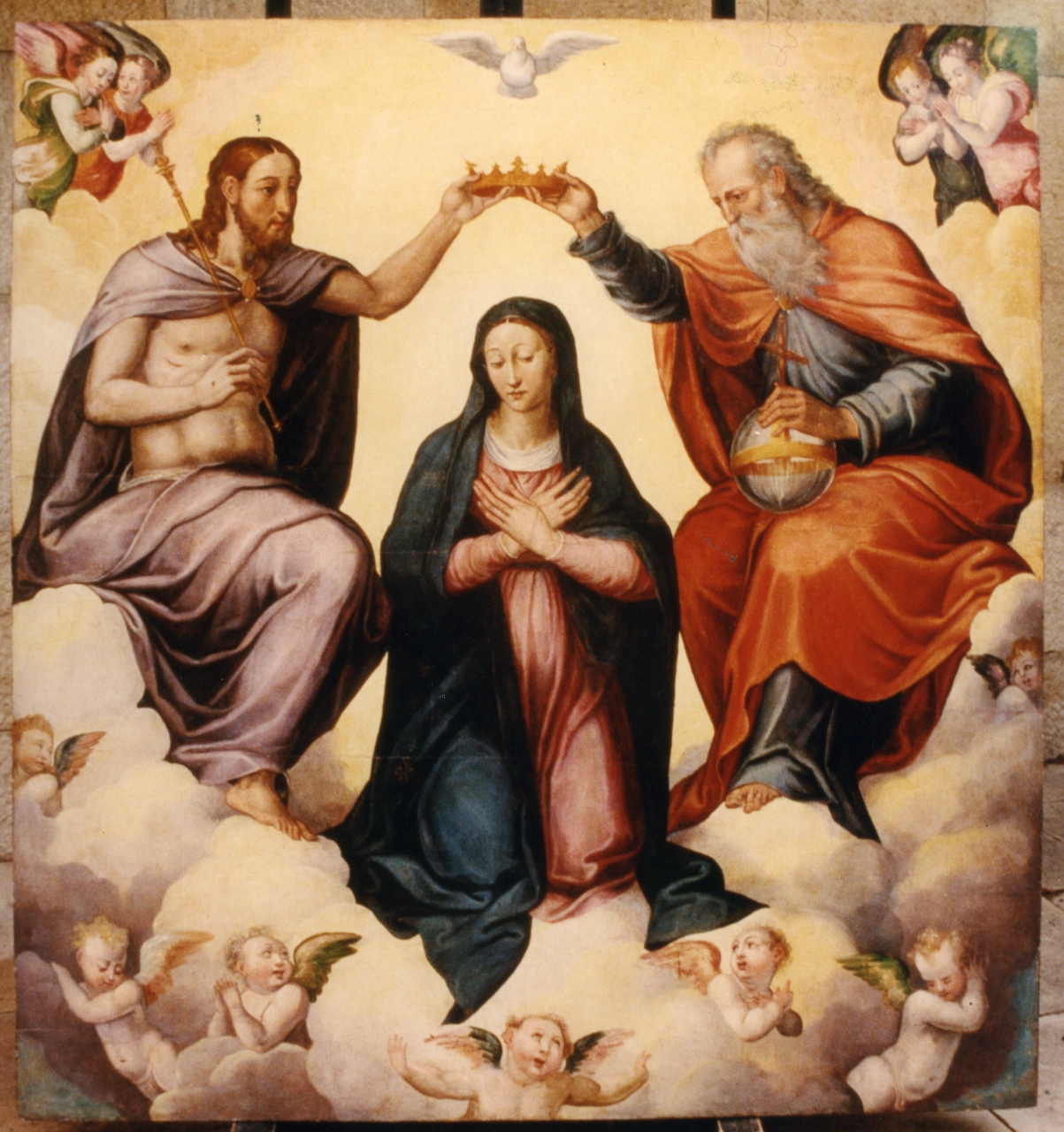 Incoronazione di Maria Vergine (dipinto) - ambito campano (ultimo quarto XVI)
