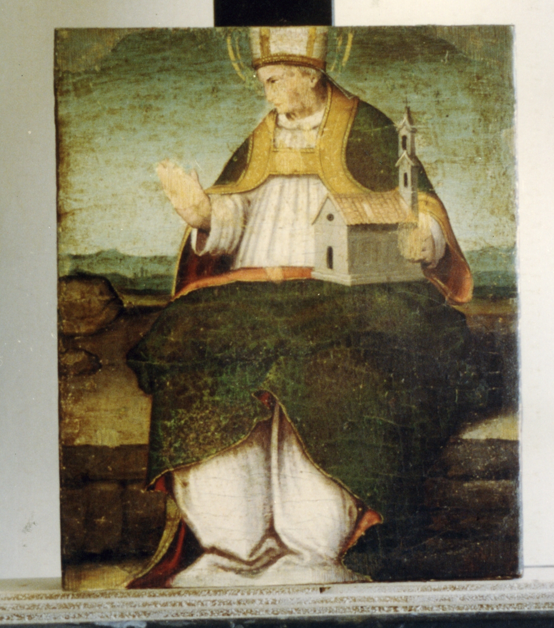 Dottore della Chiesa (scomparto di predella, elemento d'insieme) - ambito sardo (XVI)