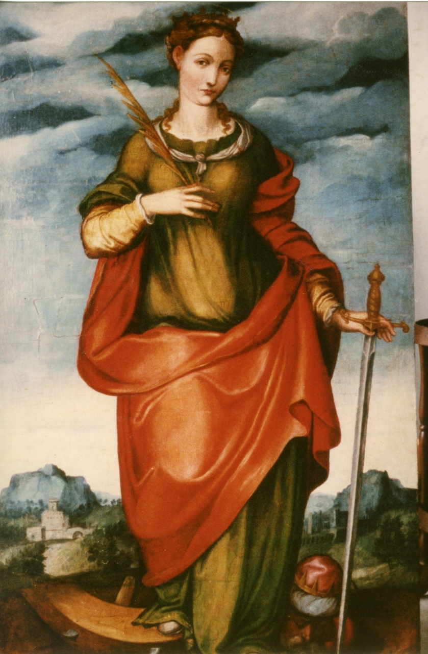 Santa caterina d'alessandria (scomparto di polittico, elemento d'insieme)