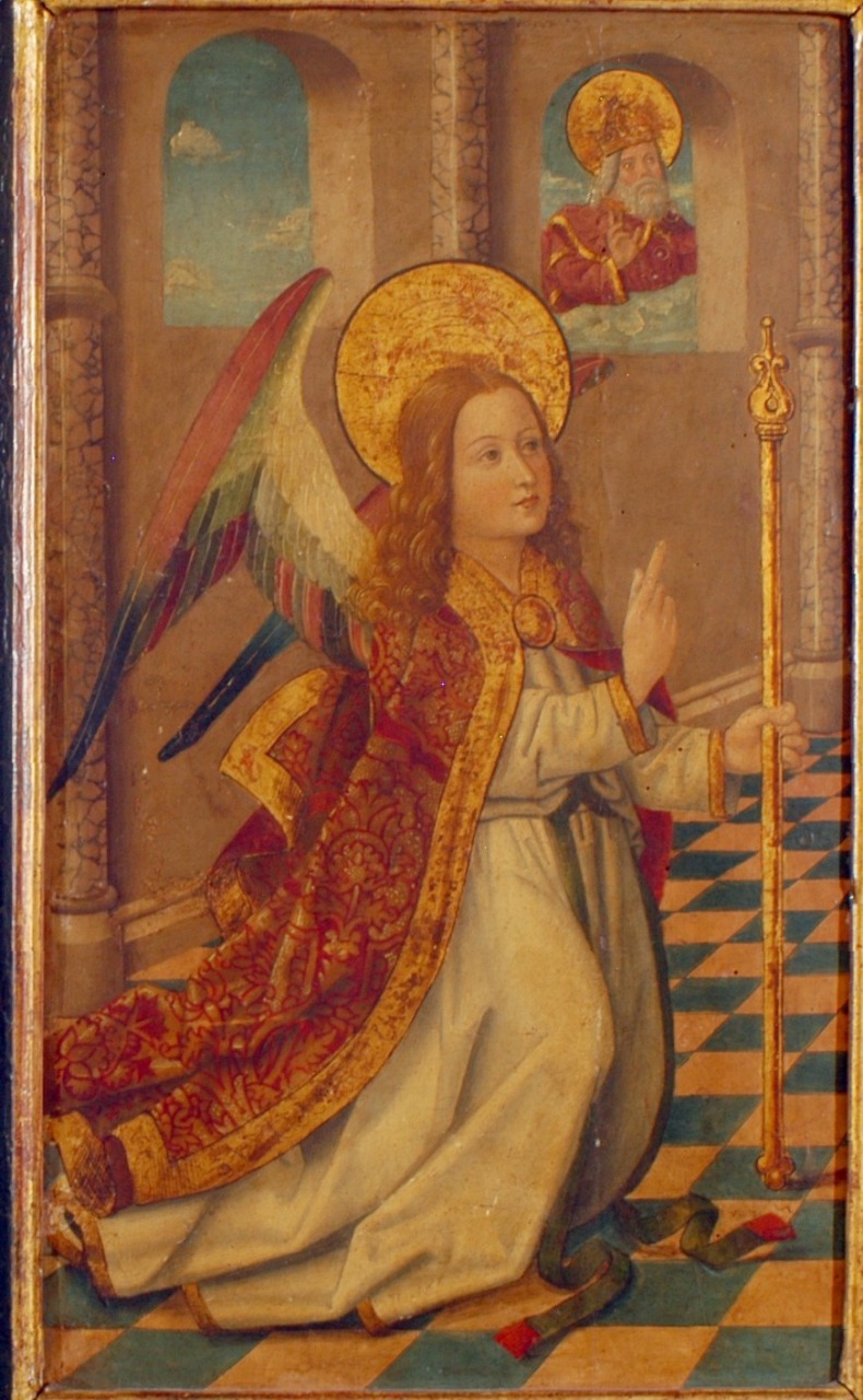 Predella modonesi, angelo annunciante (scomparto di predella, elemento d'insieme)