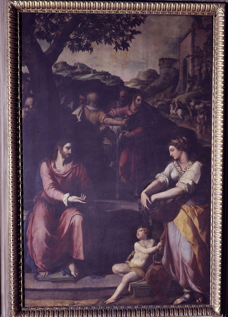 Cristo e la samaritana al pozzo (dipinto) di Allori Alessandro (sec. XVI)