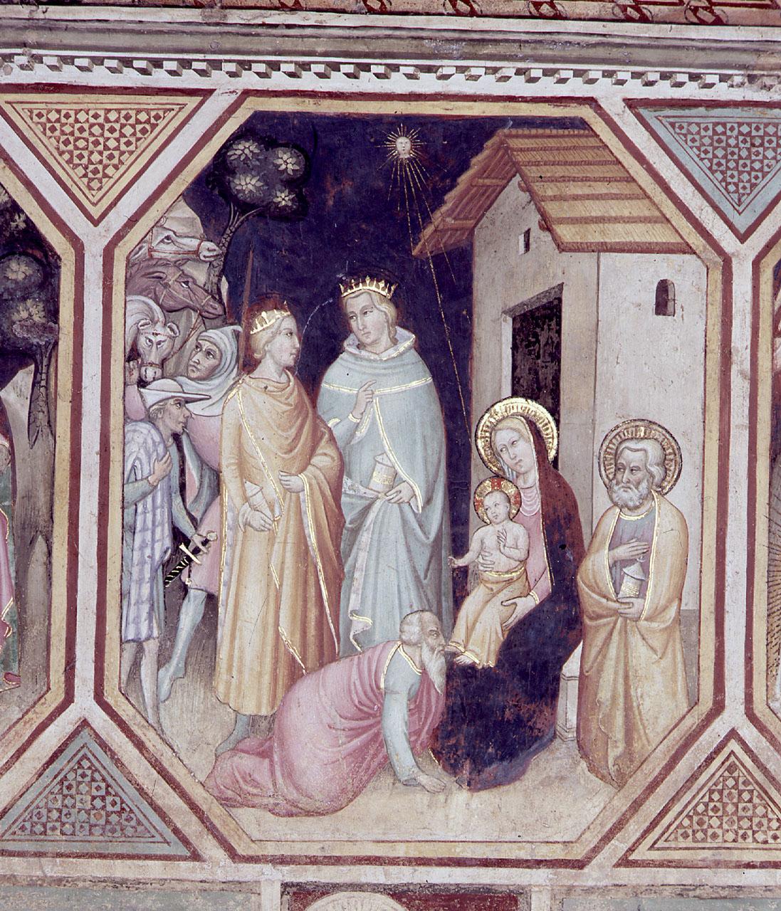 adorazione dei Re Magi (dipinto) di Pietro di Miniato (secc. XIV/ XV)