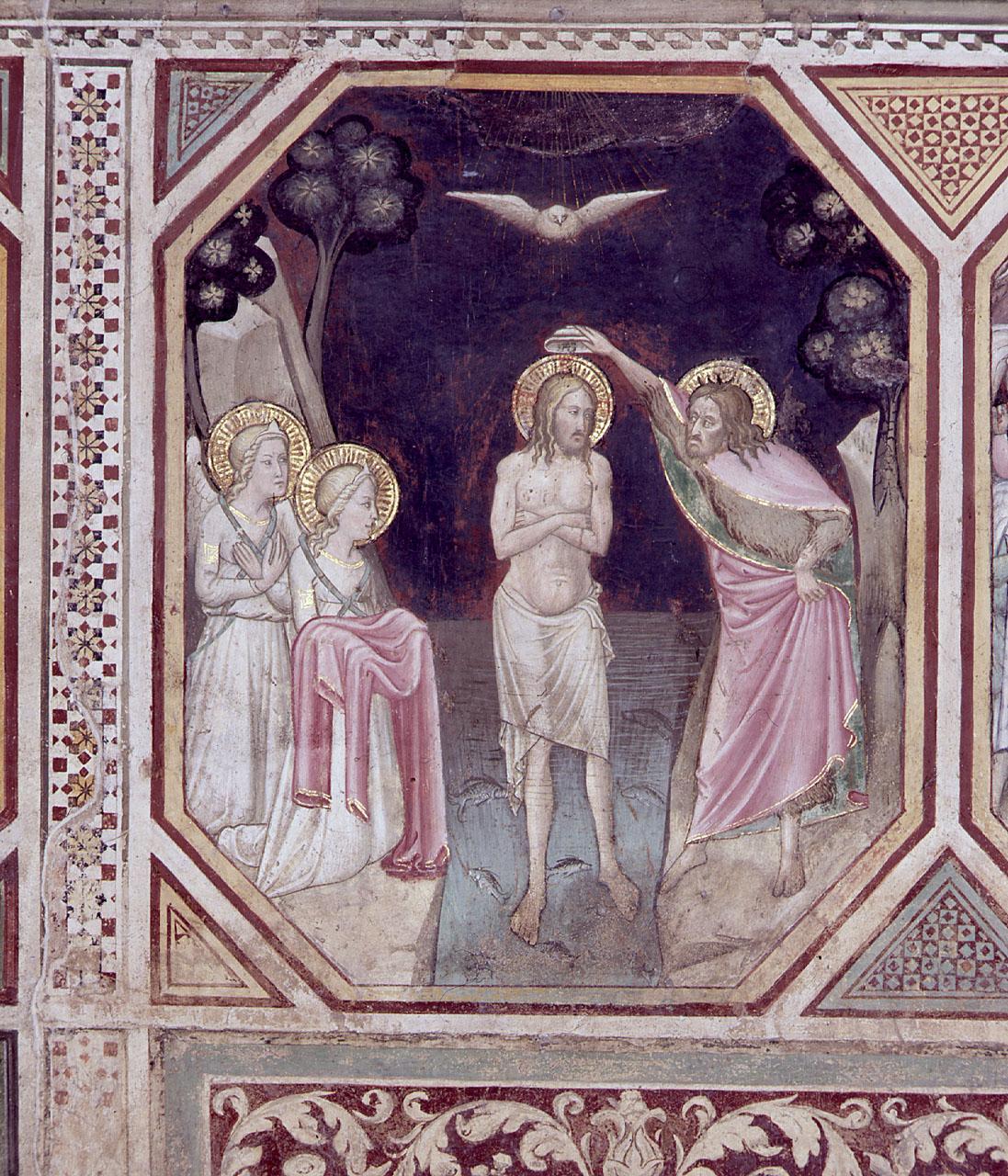 battesimo di Cristo (dipinto) di Pietro di Miniato (secc. XIV/ XV)