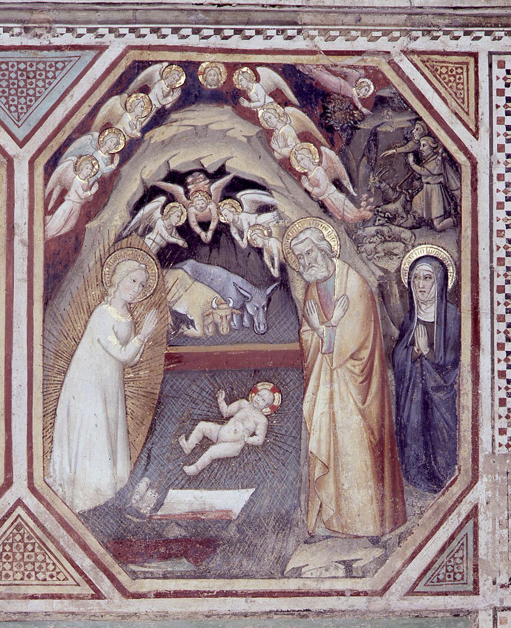 natività di Gesù (dipinto) di Pietro di Miniato (secc. XIV/ XV)