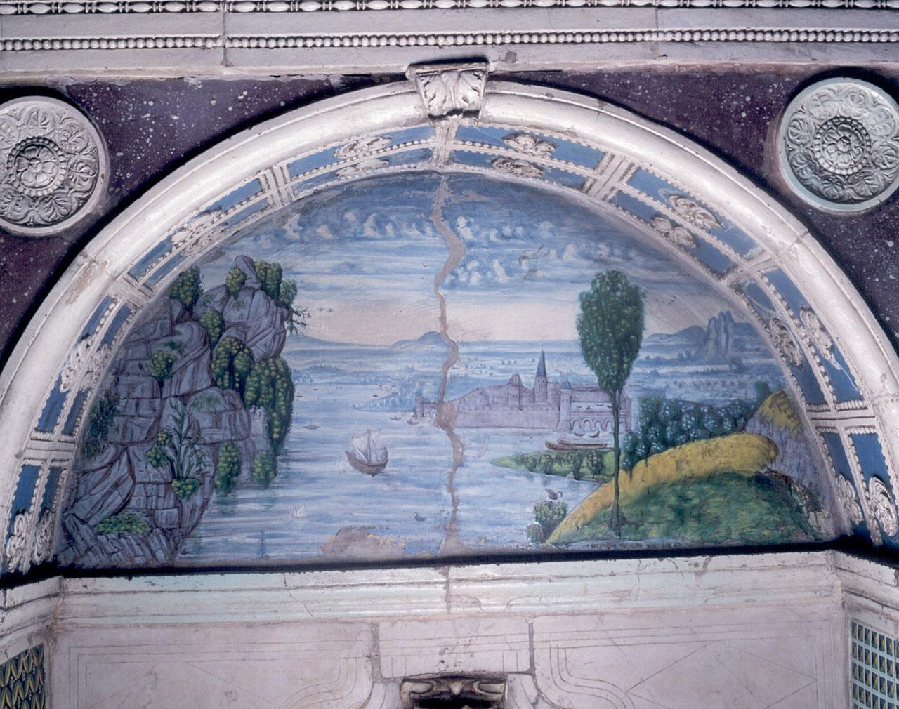 paesaggio marino (dipinto) di Della Robbia Giovanni (sec. XV)