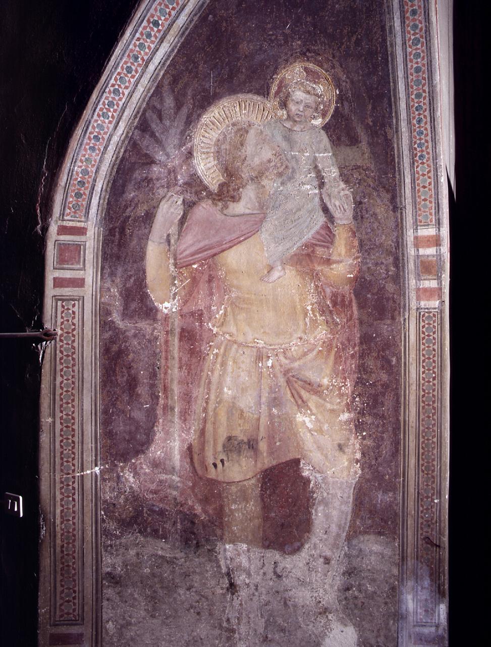 San Cristoforo (dipinto) di Lippo di Benivieni (scuola) - ambito fiorentino (sec. XIV)