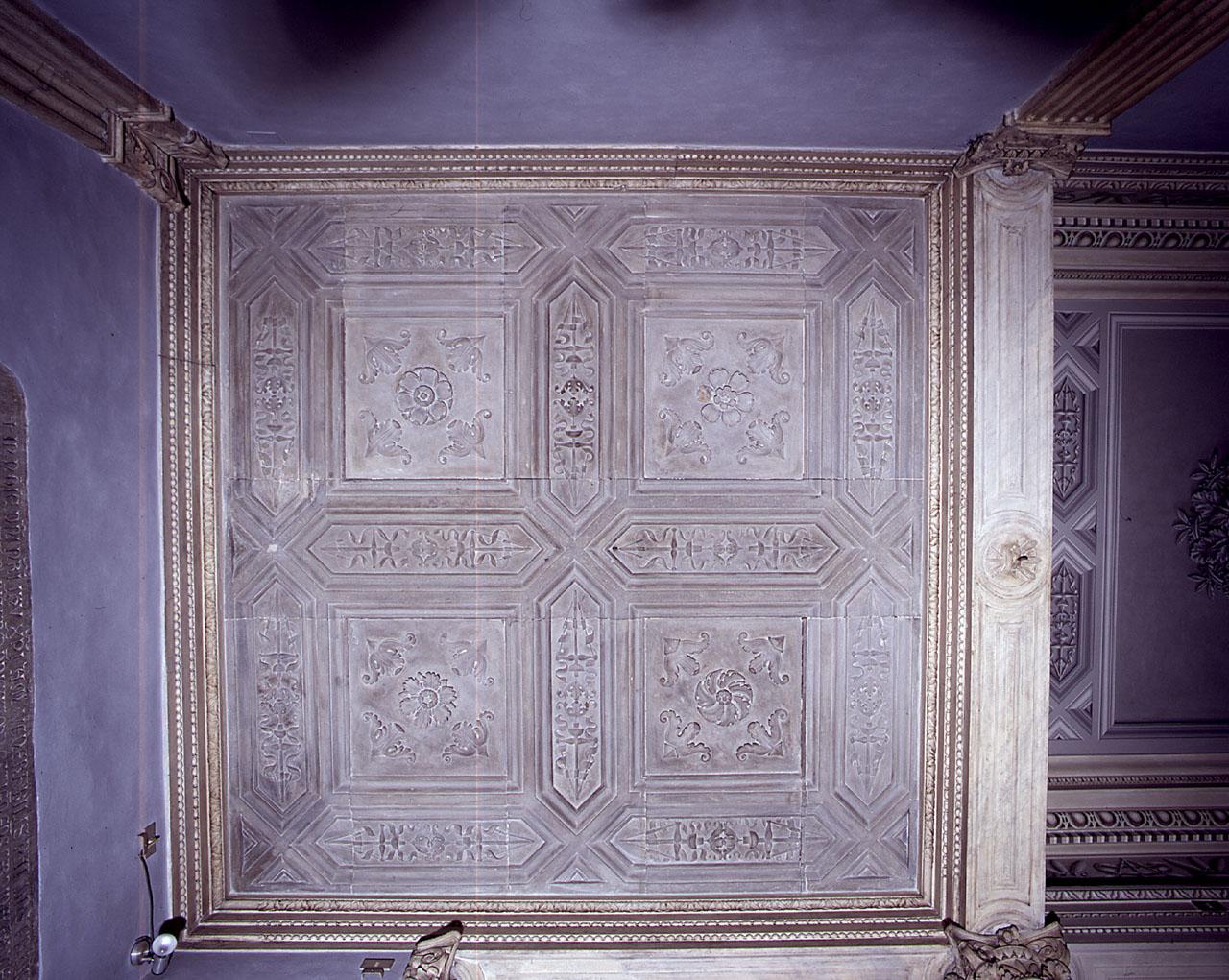 motivi decorativi geometrici e vegetali (soffitto) - produzione fiorentina (sec. XV)