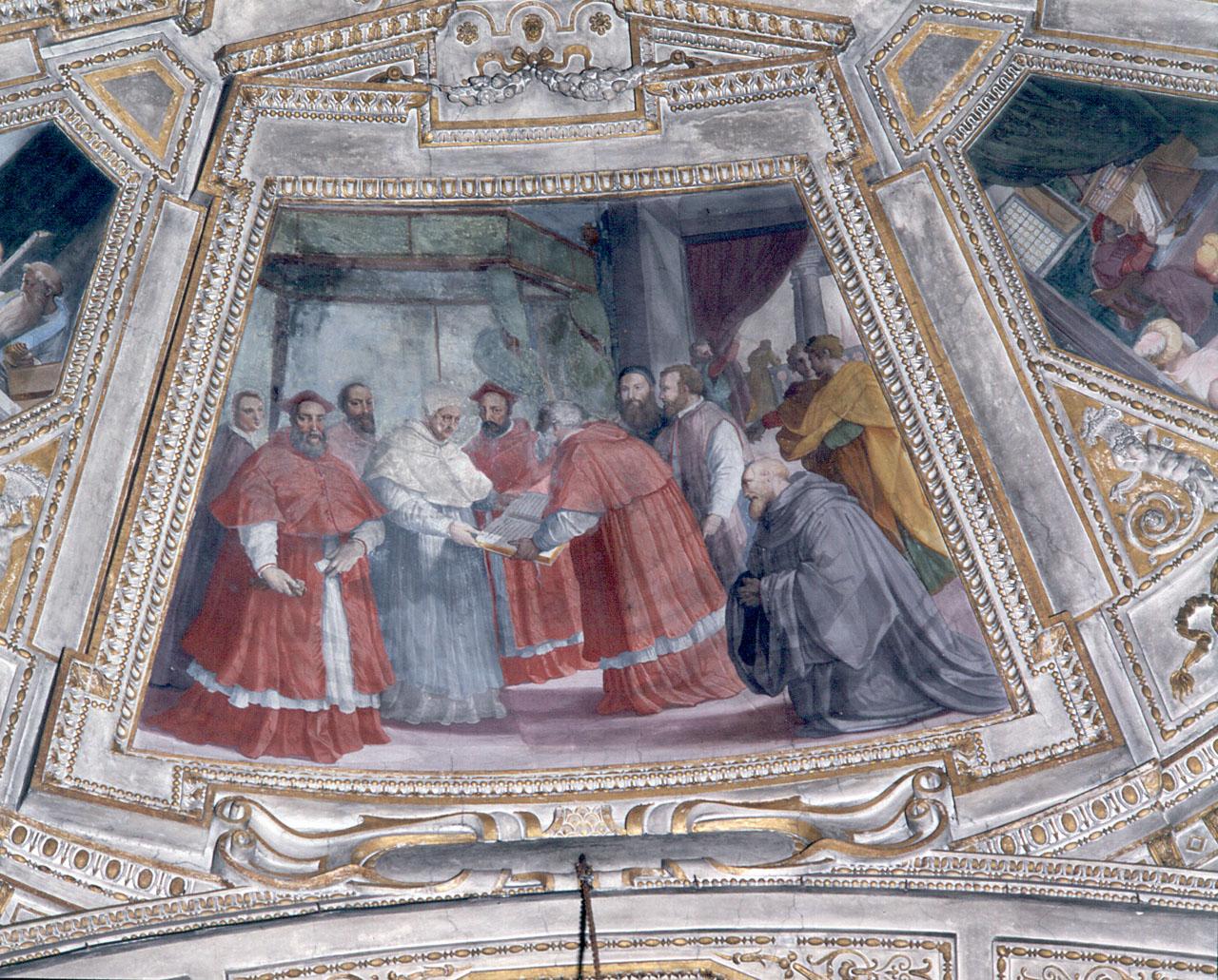 San Girolamo consegna al papa l'opera completa delle sue traduzioni (dipinto) di Allori Alessandro (sec. XVI)