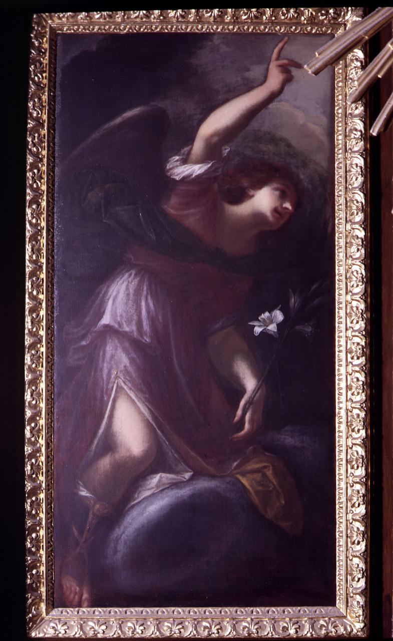 angelo annunciante (dipinto) di Perini Giovanni Battista (sec. XVIII)