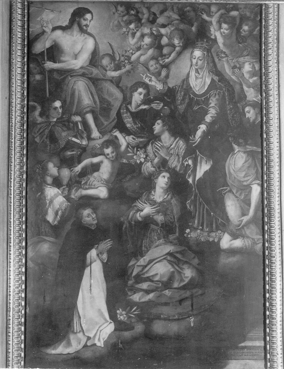 apparizione della Madonna col Bambino a San Giacinto (dipinto) di Allori Alessandro (sec. XVI)