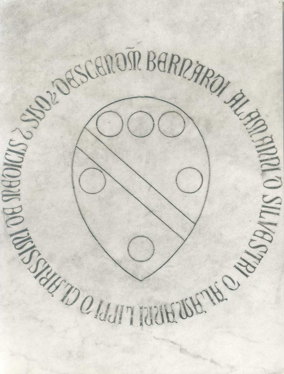 stemma gentilizio della famiglia Alamanni (?) (lapide tombale) - manifattura fiorentina (sec. XIX)