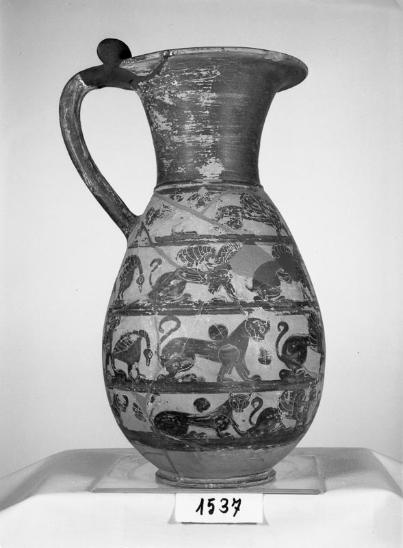 olpe a rotelle (fine/ inizio VII sec. a.C./ VI sec. a.C)