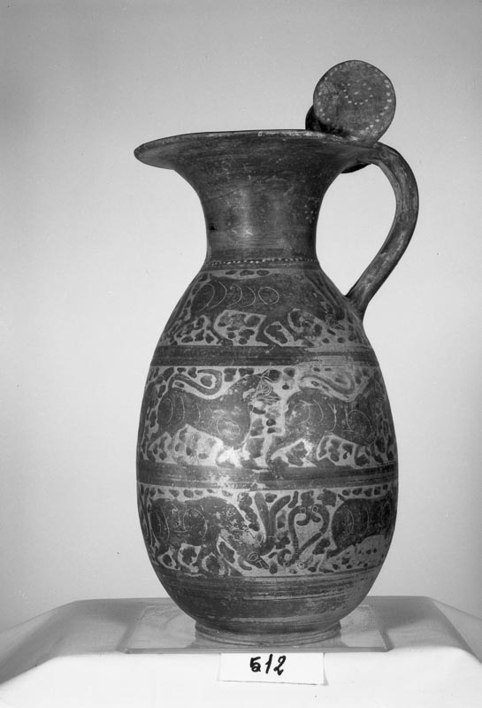 olpe a rotelle (fine/ inizio VII sec. a.C./ VI sec. a.C)