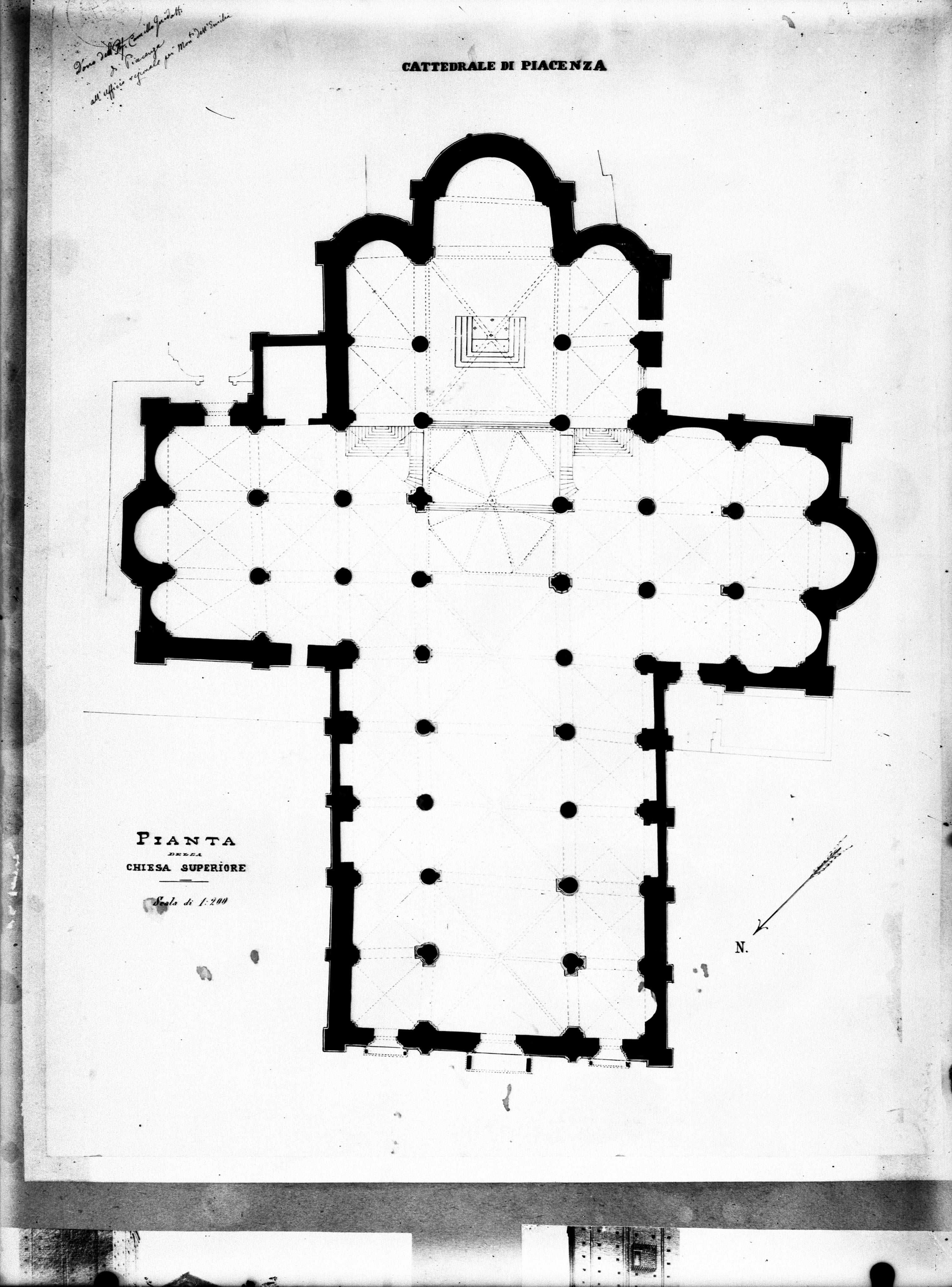 Disegni architettonici - Planimetrie (negativo) di Anonimo, Guidotti, Camillo (attribuito) (XIX-XX)