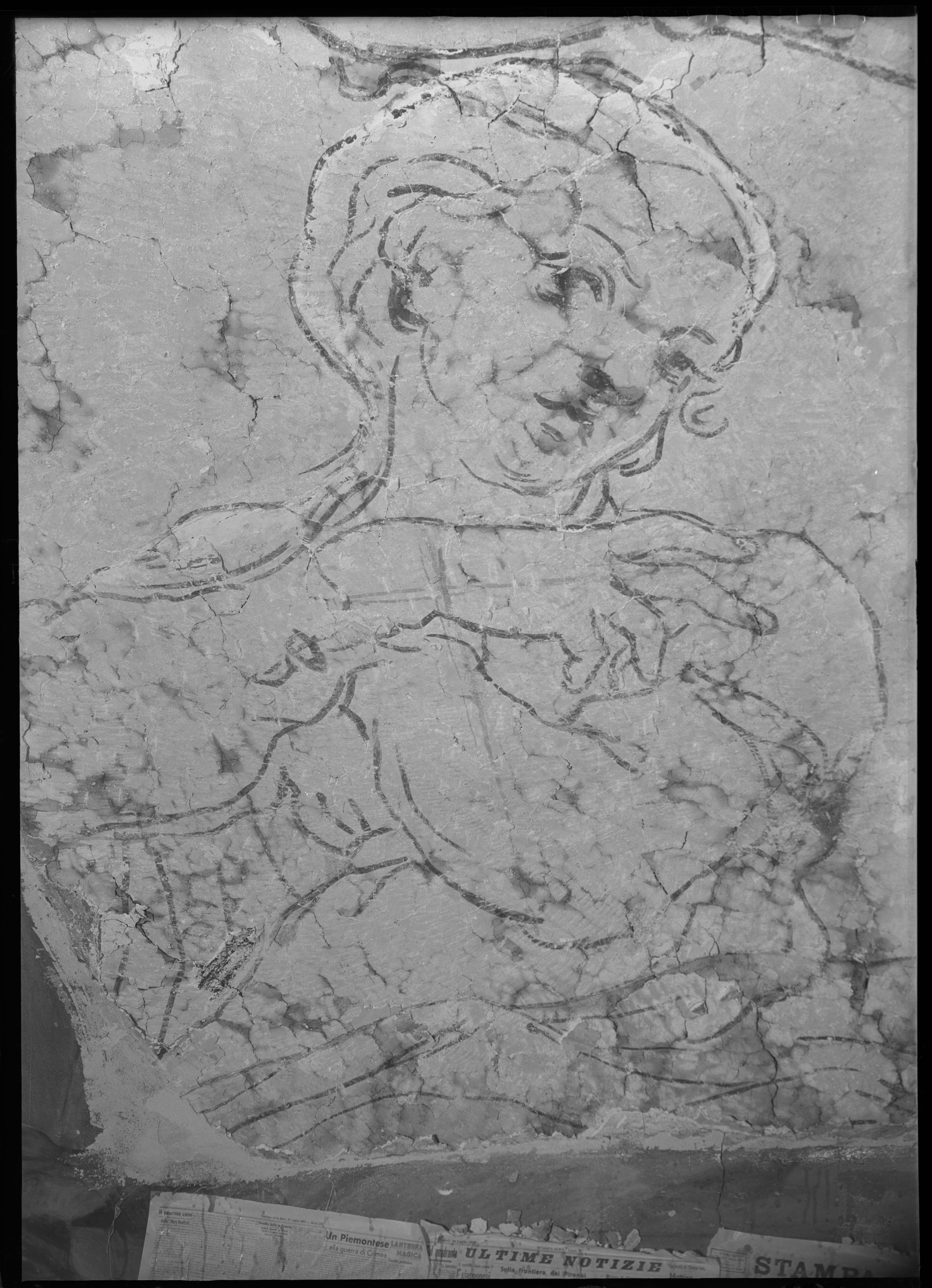 Disegni preparatori - Sinopie - Restauro (negativo) di A. Villani & Figli (ditta), Allegri Antonio detto Correggio (XX)