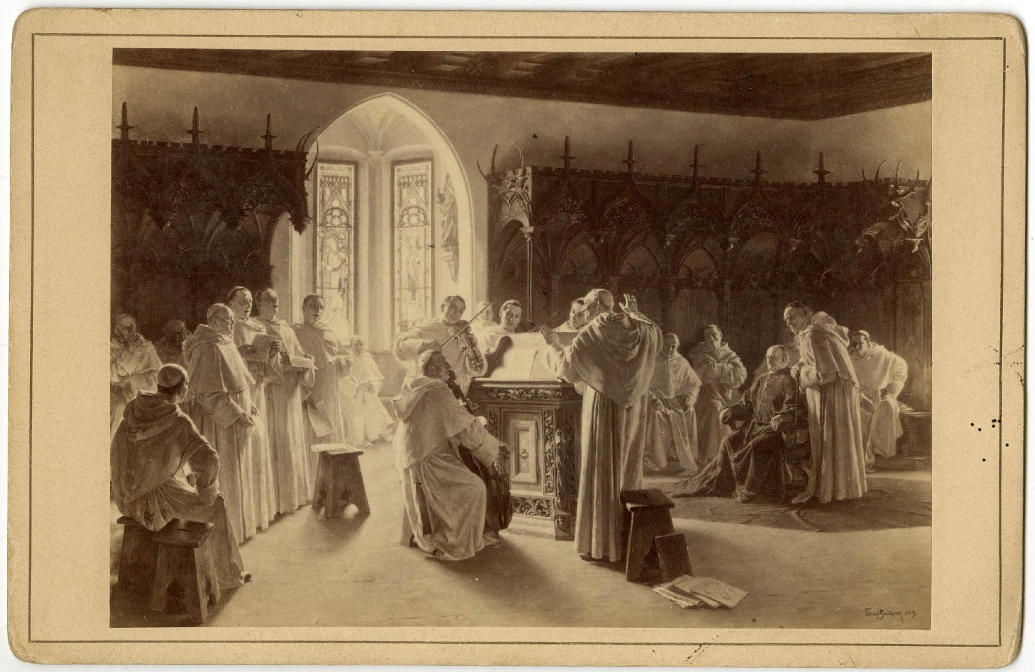 Opere d'arte – Dipinti – Sec. 19 (positivo) di Photographische Gesellschaft (ditta), Grützner, Eduard (terzo quarto XIX)