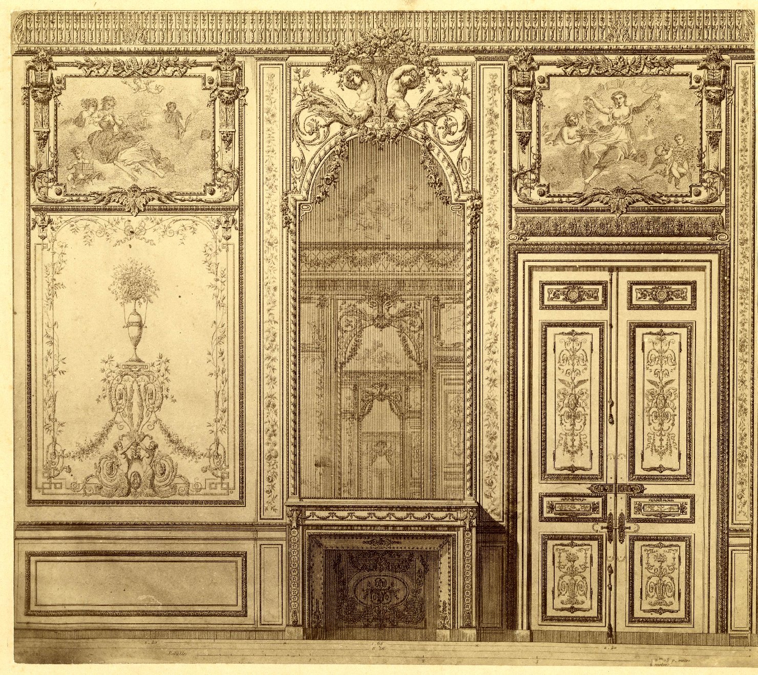 Interni <Generi artistici> - Rappresentazione grafica - Architettura – Decorazione (positivo) di Anonimo (seconda metà XIX)