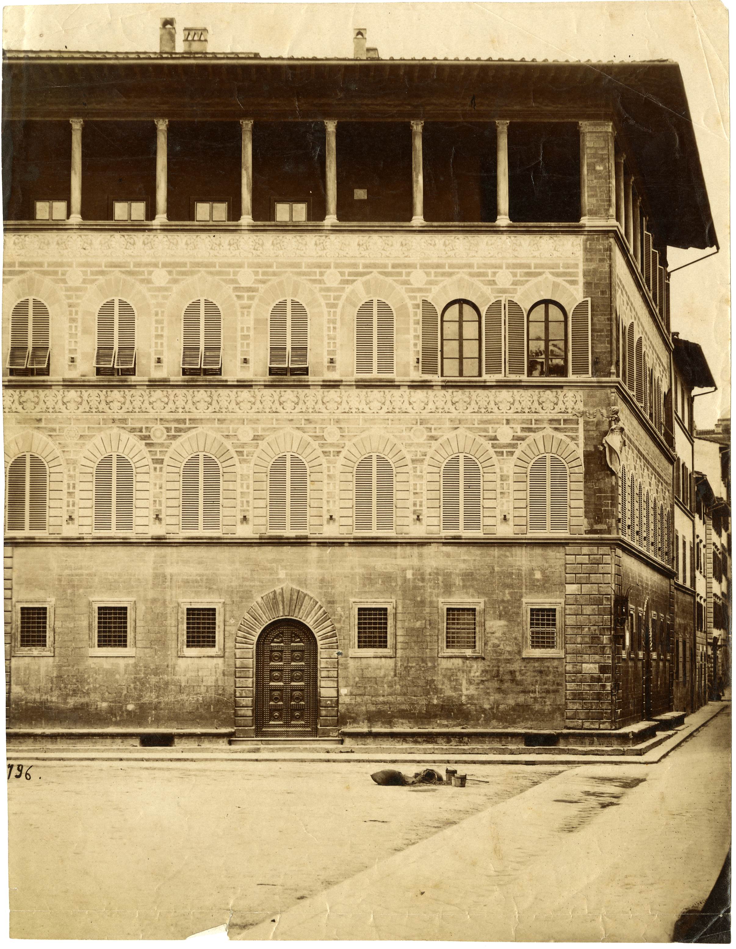 Toscana - Firenze - Palazzo Guadagni (positivo) di Behles, Edmondo (XIX)