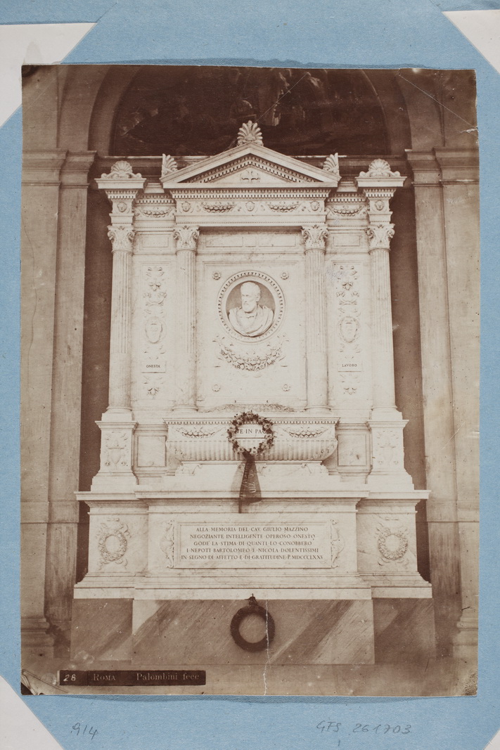 Cimiteri monumentali - Monumenti funerari (positivo) di Anonimo seconda metà sec XIX, Palombini, Giuseppe (XIX)