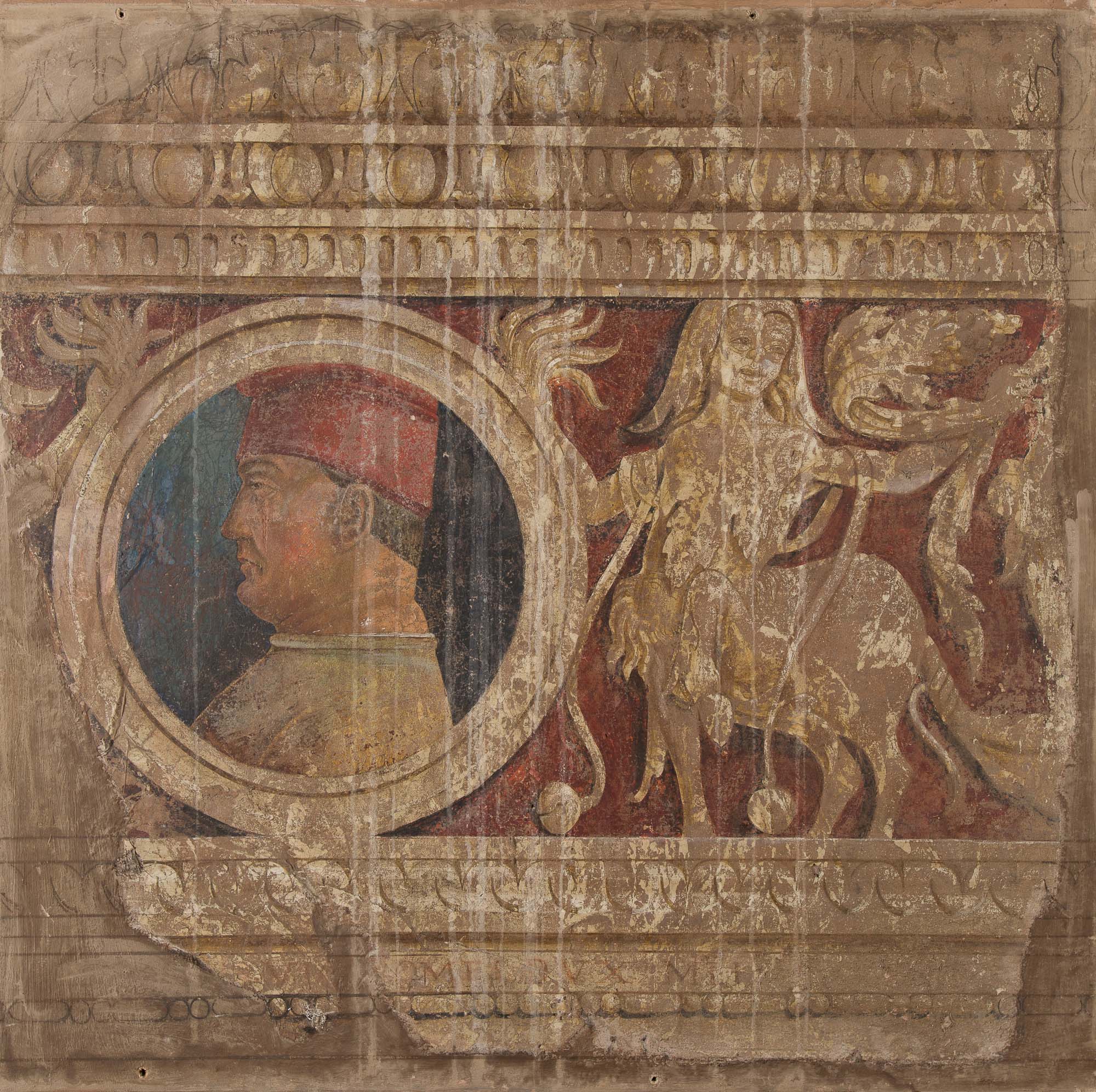 Ritratto di Filippo Maria Visconti, III Duca di Milano (dipinto - dipinto murale) di Bramante Donato (scuola) - ambito italiano (fine XV)