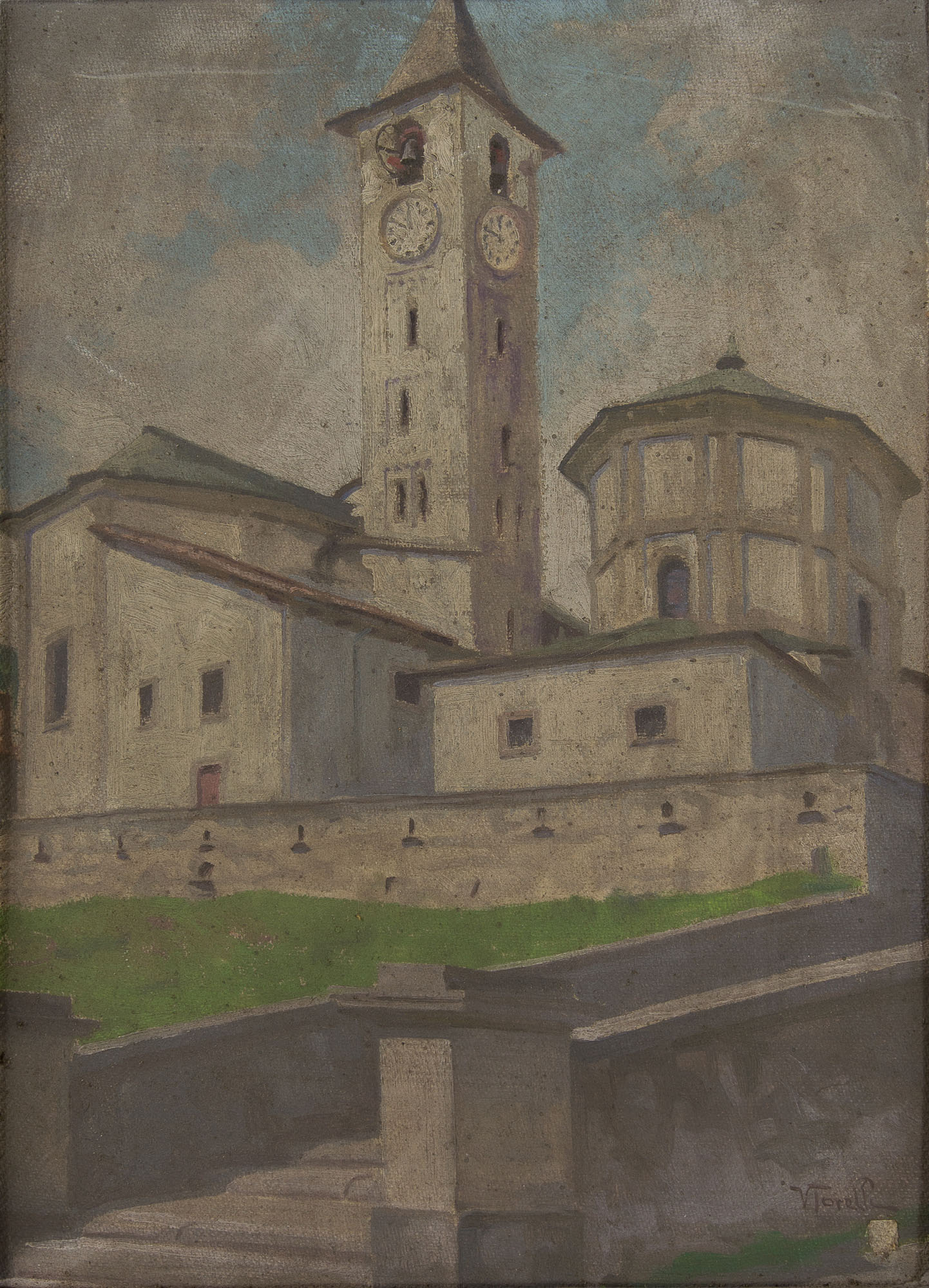 Chiesa SS Gervaso e Protaso a Baveno (dipinto) di Torelli, Vieri - ambito italiano (prima metà XX)