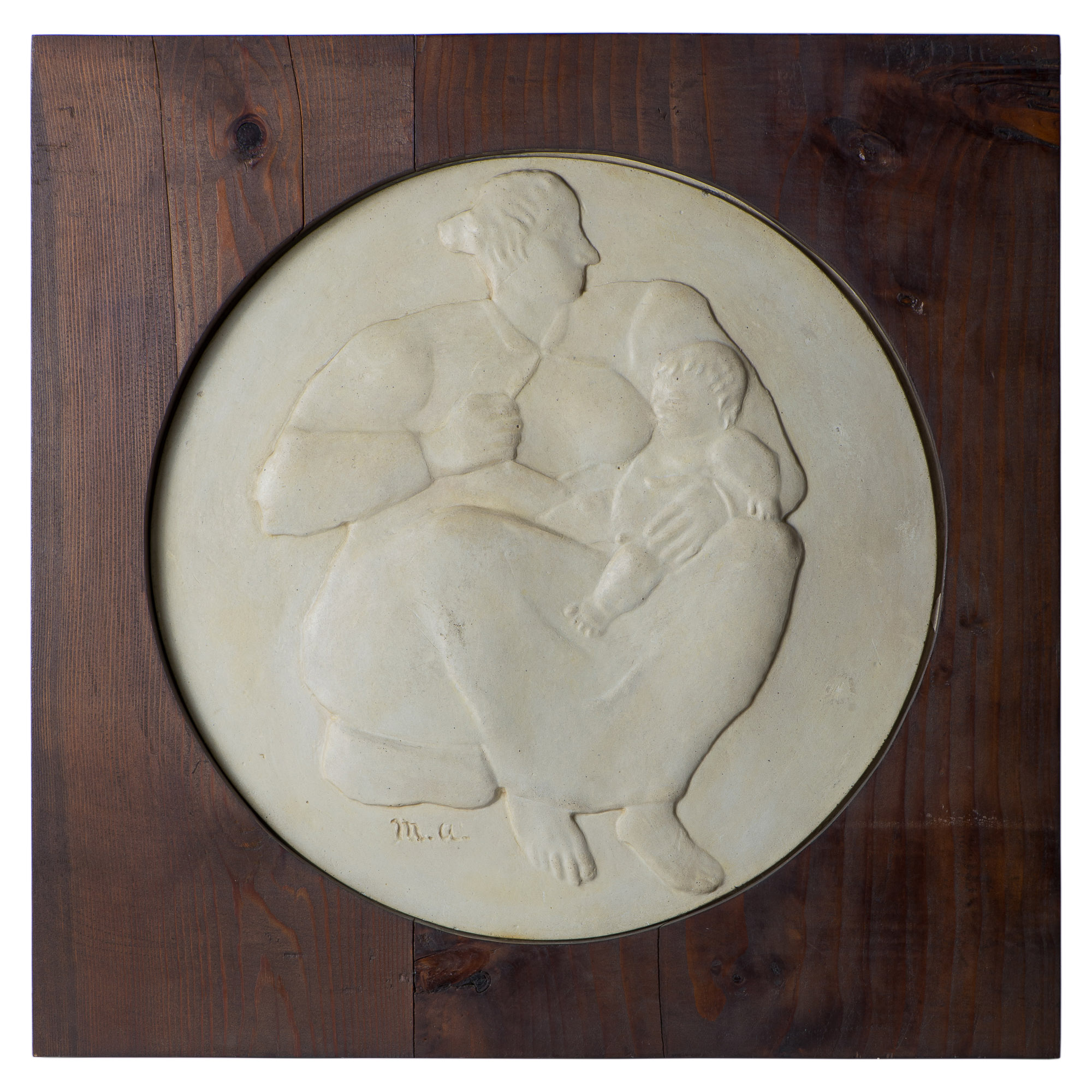 Maternità, Madre con bambino (scultura) di Martini Arturo - ambito italiano (prima metà XX)