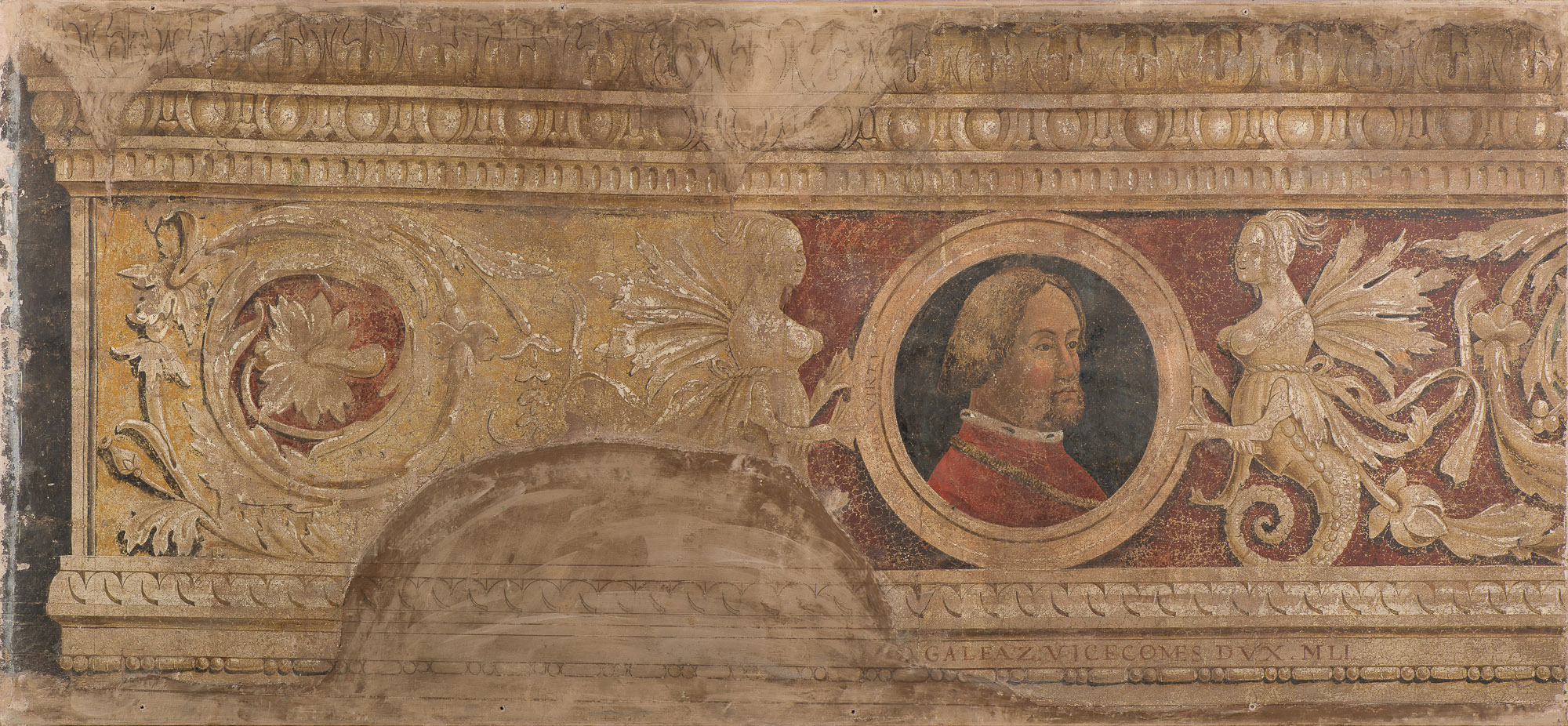 Gian Galeazzo Visconti, I Duca di Milano (dipinto - dipinto murale) di Bramante Donato (scuola) - ambito italiano (fine XV)