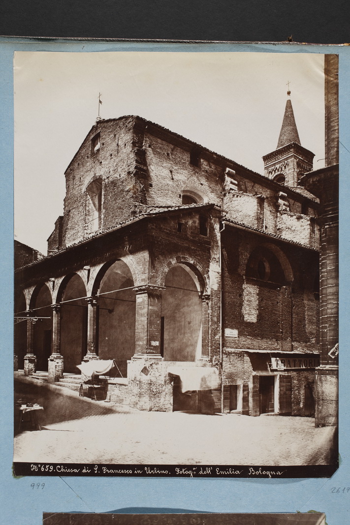 Italia - Marche - Urbino - Chiesa di San Francesco - Facciata (positivo, elemento-parte componente) di Fotografia dell'Emilia (ditta) (XIX)