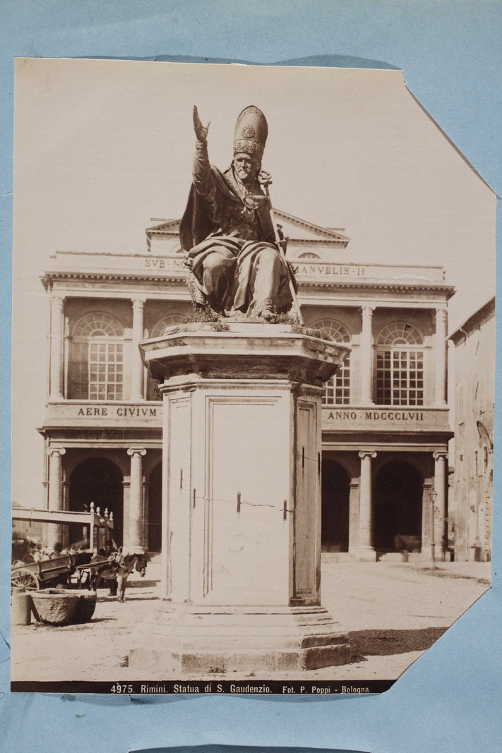 Italia - Emilia Romagna - Rimini - Monumento a Papa Paolo V (in veste di San Gaudenzio) (positivo, elemento-parte componente) di Poppi, Pietro, Cordier, Nicolas (XIX-XX)