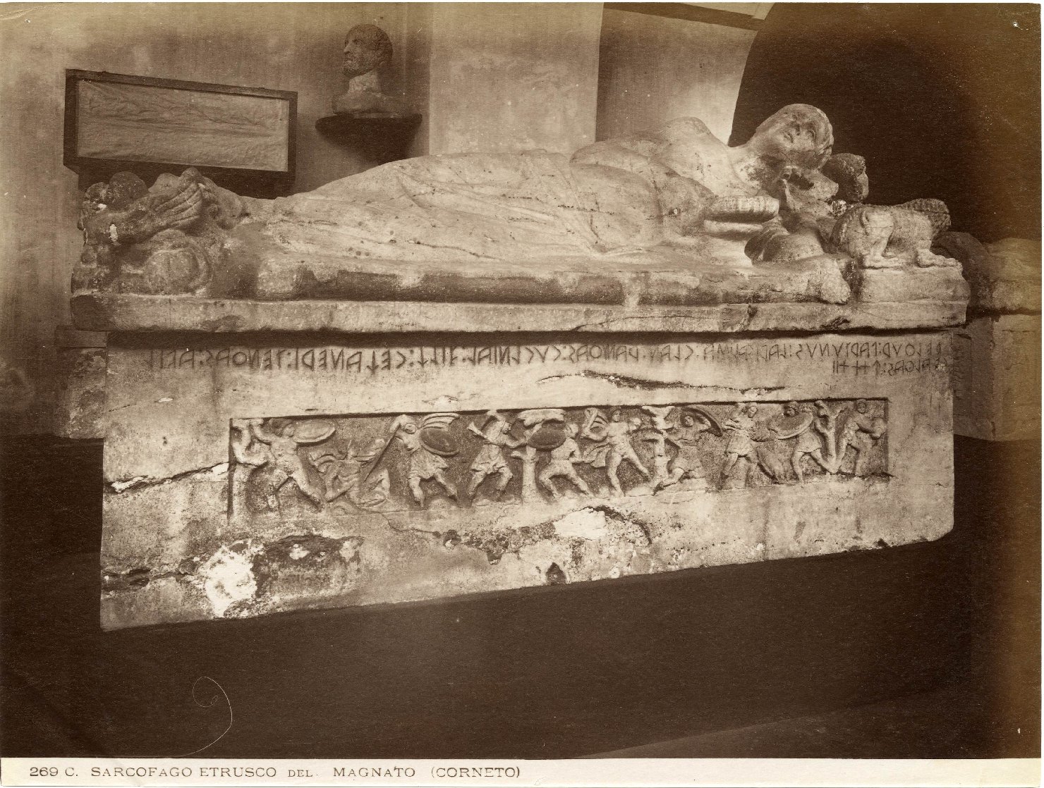 Lazio - Viterbo - Tarquinia - Sarcofago del Magnate <Sarcofago di Velthur Partunus> (positivo) di Anderson, Domenico (XIX)